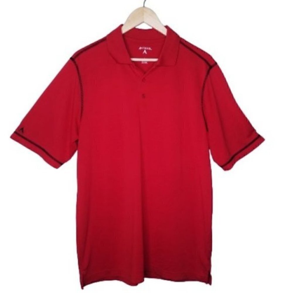 Antigua Red Golf Polo Collared Shirt
